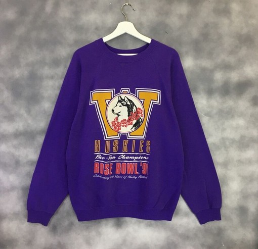 Vintage Washington Huskies Rose Bowl Sweatshirt, Classic NCAA College Shirt