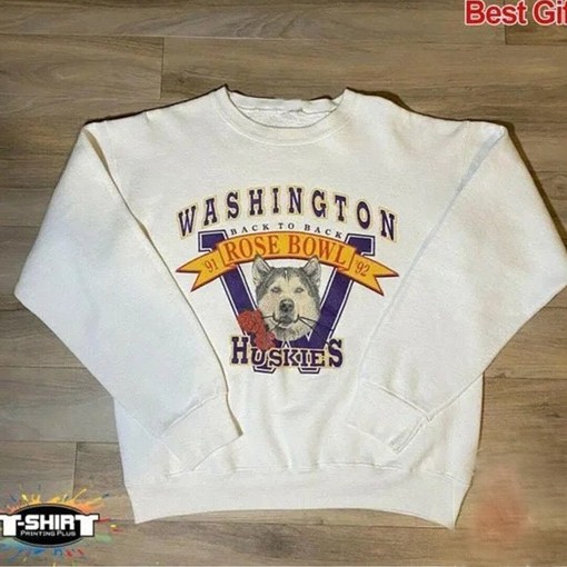Vintage Washington Huskies Rose Bowl Sweatshirt Football Vintage Shirt - Ideal For Huskies Fans