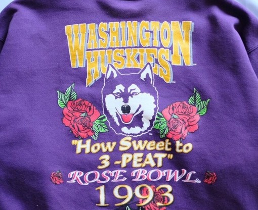 Vintage Washington Huskies Rose Bowl Sweatshirt, NCAA Classic Shirt for Him - Image 2