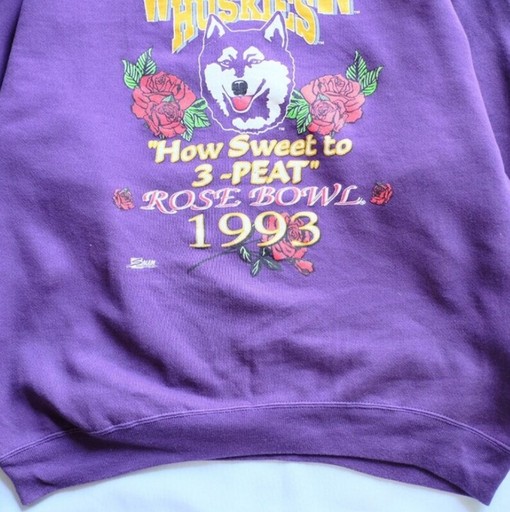 Vintage Washington Huskies Rose Bowl Sweatshirt, NCAA Classic Shirt for Him - Image 3