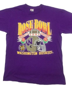 Vintage Washington Huskies Rose Bowl Tee - Official College Apparel - NCAA Shirts for Men