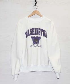 Vintage Washington Huskies Sweatshirt, NCAA College Shirt for Men