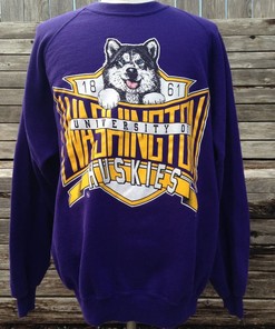 Vintage Washington Huskies Sweatshirt and T-Shirt