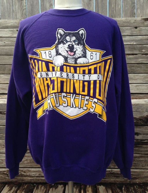 Vintage Washington Huskies Sweatshirt and T-Shirt