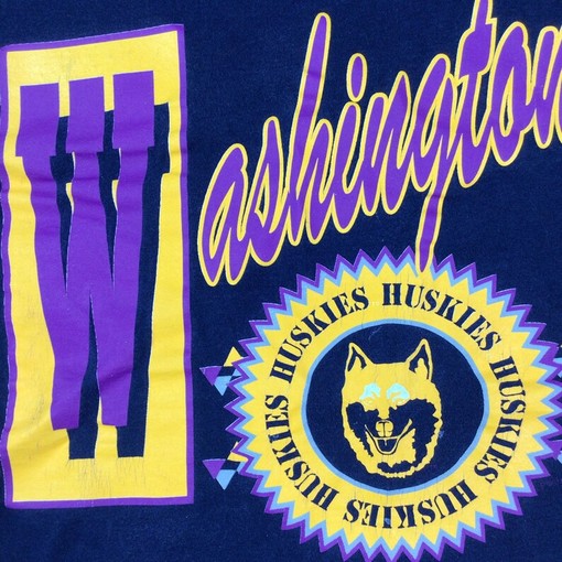 Vintage Washington Huskies Tee - Classic College Shirts - NCAA Shirts for Women - Sport Shirts Unisex - Image 2