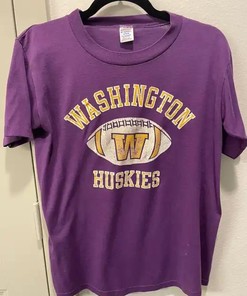 Vintage Washington Huskies Tee - NCAA Shirts for Women - Sport Shirts Unisex
