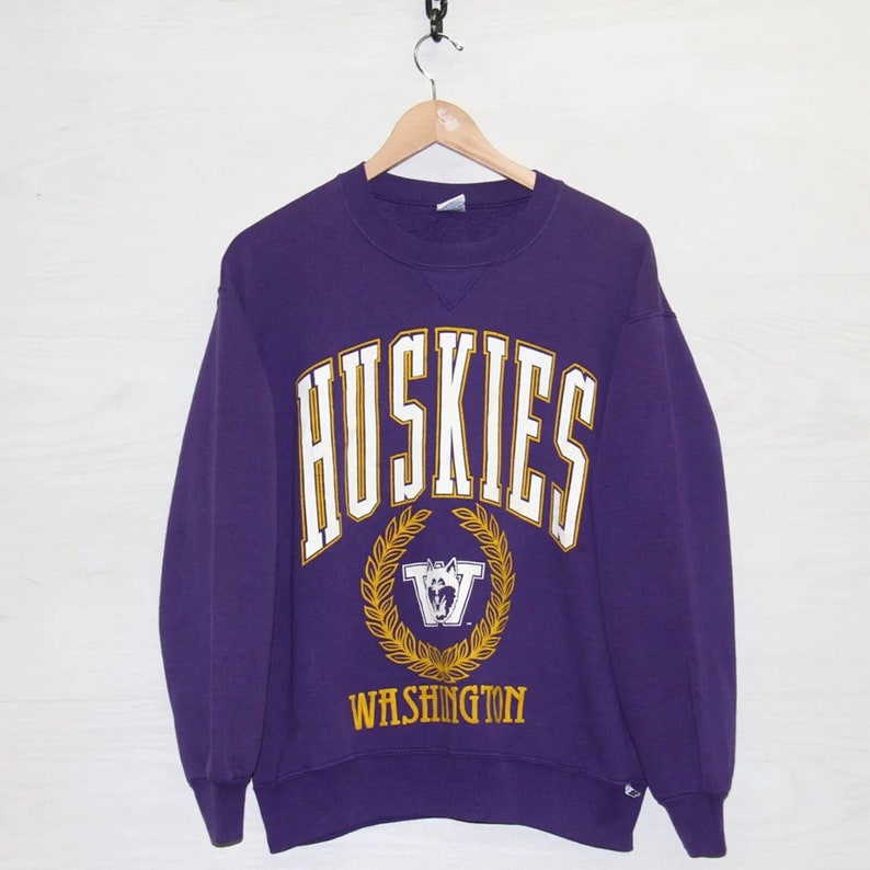Vintage Washington Huskies crewneck Sweatshirt Hoodie T-Shirt, Sport Shirts Girls