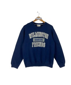 Vintage Wilmington Quakers Sewn Patch NCAA Sweatshirt Hoodie for Game Day Enthusiasts