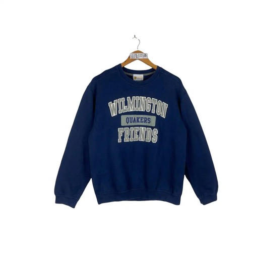 Vintage Wilmington Quakers Sewn Patch NCAA Sweatshirt Hoodie for Game Day Enthusiasts
