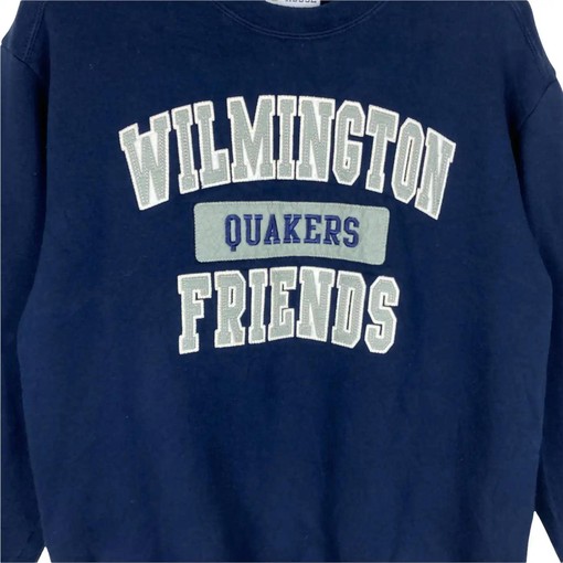 Vintage Wilmington Quakers Sewn Patch NCAA Sweatshirt Hoodie for Game Day Enthusiasts - Image 2
