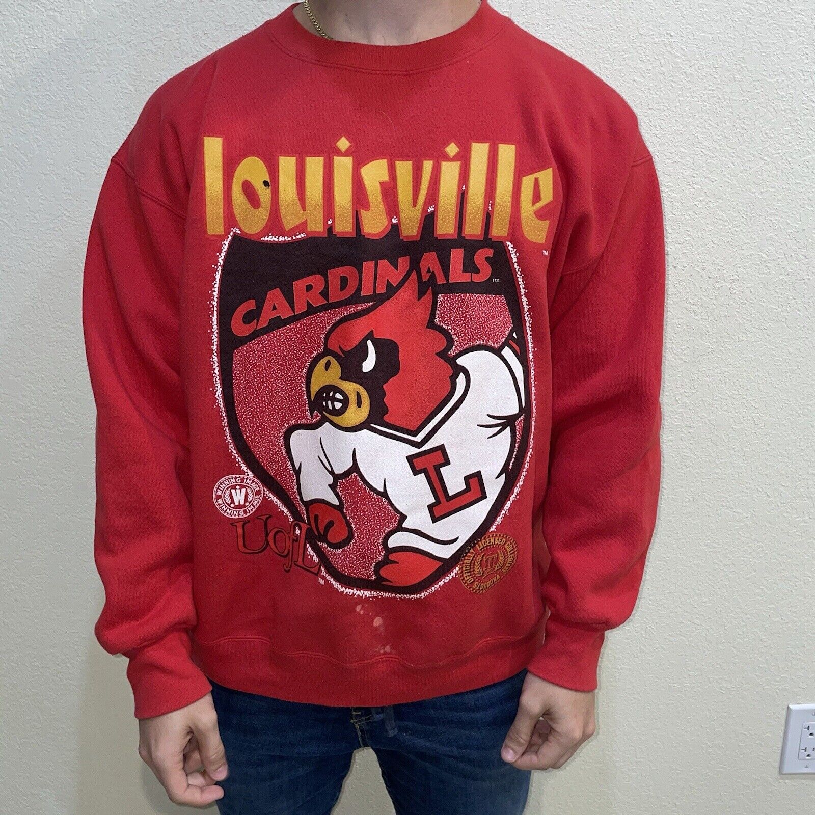 Vintage Winning Image Louisville University Cardinals Sweatshirt - Image 2