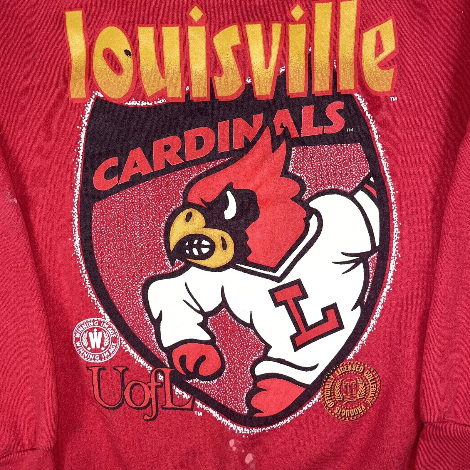 Vintage Winning Image Louisville University Cardinals Sweatshirt - Image 3