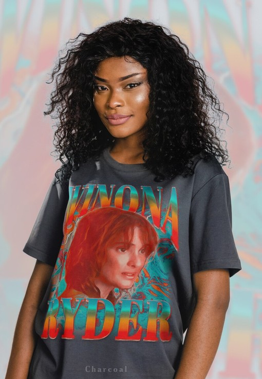 Vintage Winona Ryder Shirt, 90s Retro Style Beautiful Actress Tee