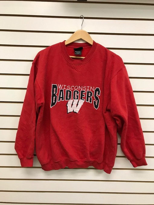 Vintage Wisconsin Badger State Pullover Sweatshirt - Football Fan Shirt - College Student Gift for NCAA Lovers