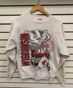 Vintage Wisconsin Badger State Pullover Sweatshirt - University Football Fan Apparel for Sports Enthusiasts