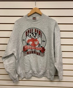 Vintage Wisconsin Badger State Pullover Sweatshirt - University Football NCAA Fan Gear, Perfect for All Sports Fans