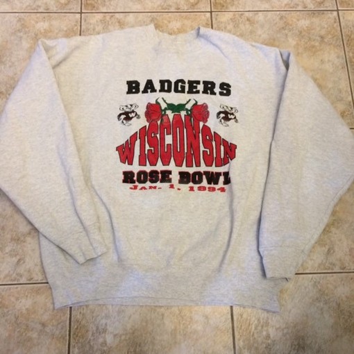 Vintage Wisconsin Badgers 1994 Rose Bowl Champions Sweatshirt - Classic NCAA Clothing for Fans