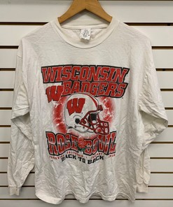 Vintage Wisconsin Badgers Back To Back Shirt, Perfect Gift for NCAA Fans with american university t shirt