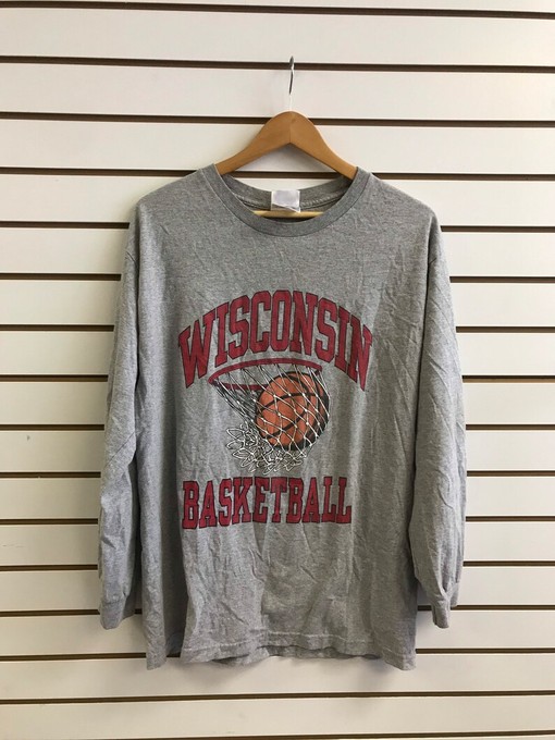 Vintage Wisconsin Badgers Basketball Tee - Football Fan Apparel for Fans of All Sports