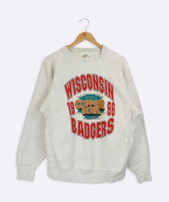 Vintage Wisconsin Badgers Copper Owl Crewneck Sweatshirt - Unique NCAA Fashion with american university t shirt