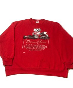 Vintage Wisconsin Badgers Crewneck Sweatshirt, Wisconsin Travel Gift, University Student Gift with college shirts