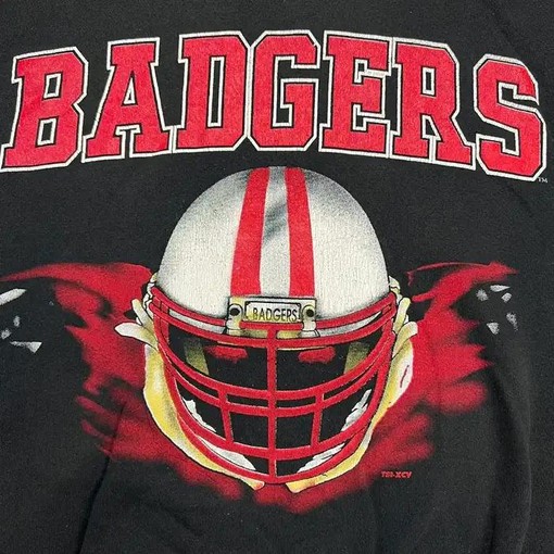 Vintage Wisconsin Badgers NCAA Sweatshirt from the 1990s, Ideal Gift for Fans with sport shirts girls - Image 2