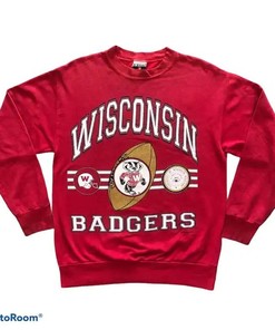 Vintage Wisconsin Badgers Rugby Sweatshirt from 1991, Wisconsin Travel Gift, University Student Gift for Sports Lovers