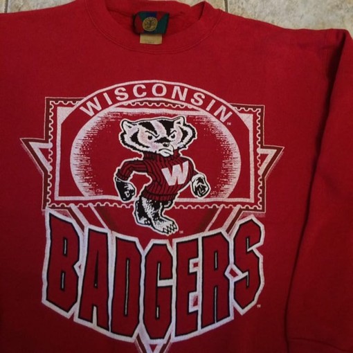 Vintage Wisconsin Badgers Sweatshirt from the 1990s, Wisconsin Travel Gift, University Student Gift - Image 2