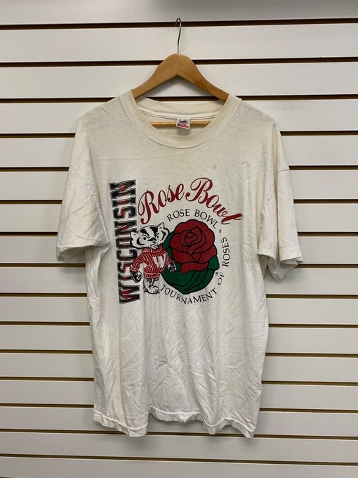 Vintage Wisconsin Rose Bowl Shirt from the 1990s, Wisconsin Travel Gift, University Student Gift