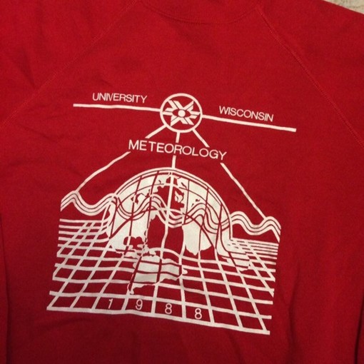 Vintage Wisconsin University Meteorology Sweatshirt - Great Gift for NCAA Fans with ncaa shirts women - Image 2