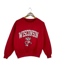 Vintage Wisconsin-Madison Badgers NCAA Sweatshirt Hoodie for Football Game Day Lovers