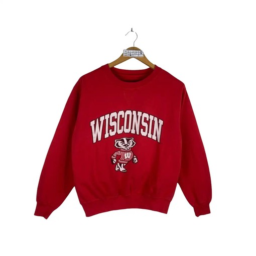 Vintage Wisconsin-Madison Badgers NCAA Sweatshirt Hoodie for Football Game Day Lovers