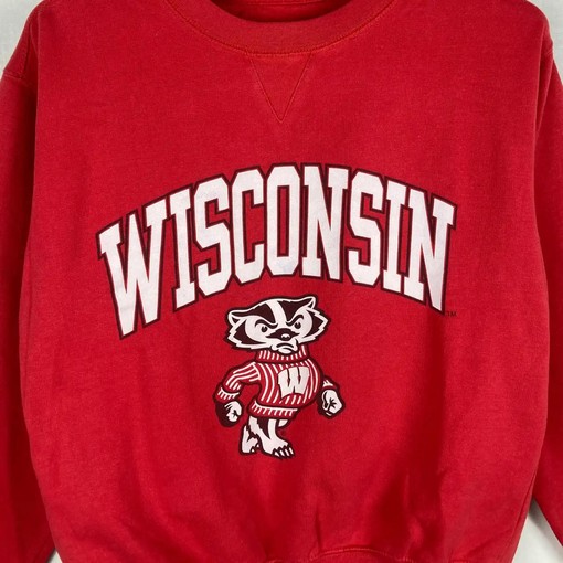 Vintage Wisconsin-Madison Badgers NCAA Sweatshirt Hoodie for Football Game Day Lovers - Image 2
