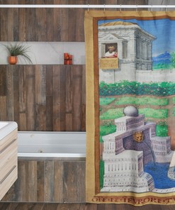 Vintage Women Illustration Shower Curtain | Waterproof Bath Curtain | Vintage Women Design | High-Quality Material | Luxury Shower Curtains