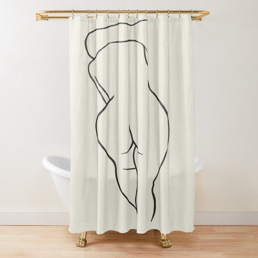 Vintage Women Illustration Shower Curtain | Waterproof Bath Curtain | Vintage Women Design | Rustic Bathroom Decor - Image 3