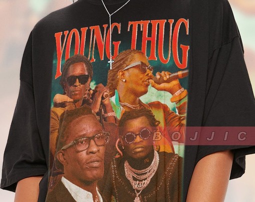 Vintage Young Thug Shirt for Men - Music Gifts for Movie Fans - Image 2
