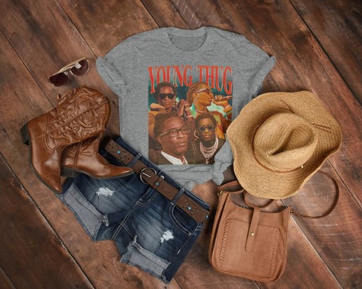Vintage Young Thug Shirt for Men - Music Gifts for Movie Fans - Image 3