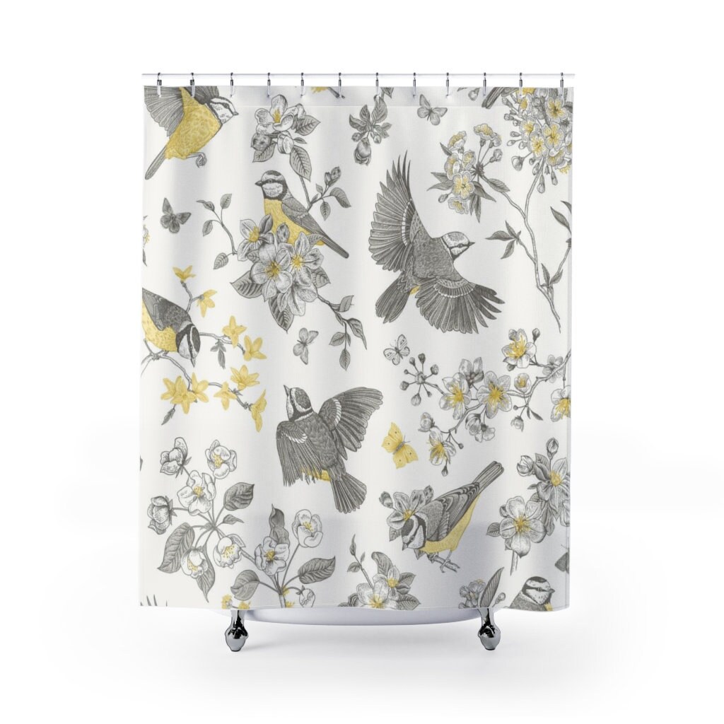 Vintage-Inspired Toile Shower Curtain | Classic Bathroom Decor | Elegant Vintage Bath Accessory Shower Curtains - Image 2