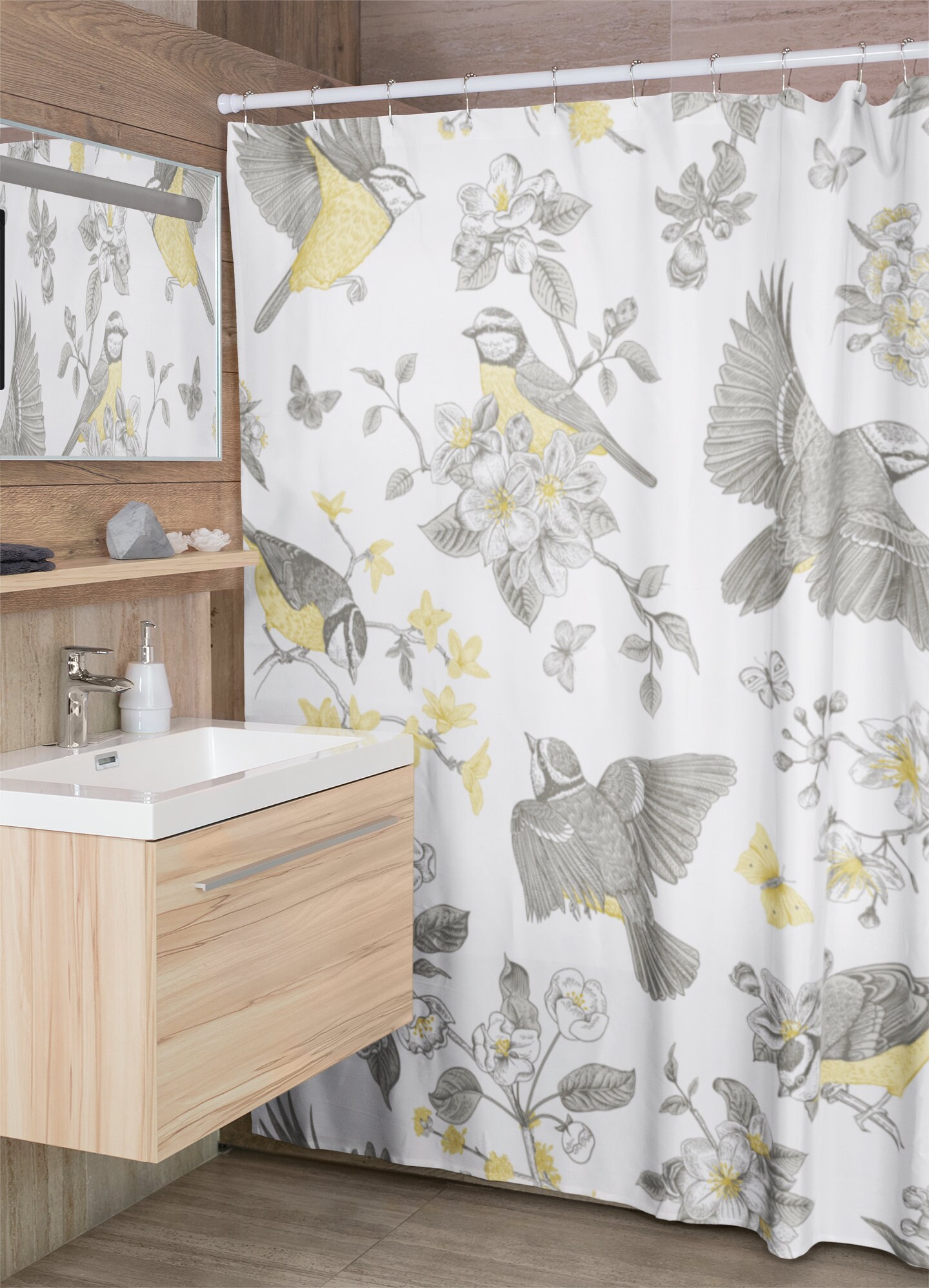 Vintage-Inspired Toile Shower Curtain | Classic Bathroom Decor | Elegant Vintage Bath Accessory Shower Curtains - Image 4