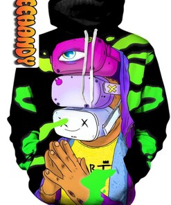 Virtual Reality Unisex All Over Print 3D Hoodie with VR Design for Gamers