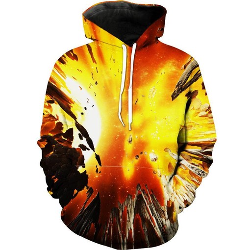 Volcano Explosion Scenic 3D Printed All Over Custom Hoodie