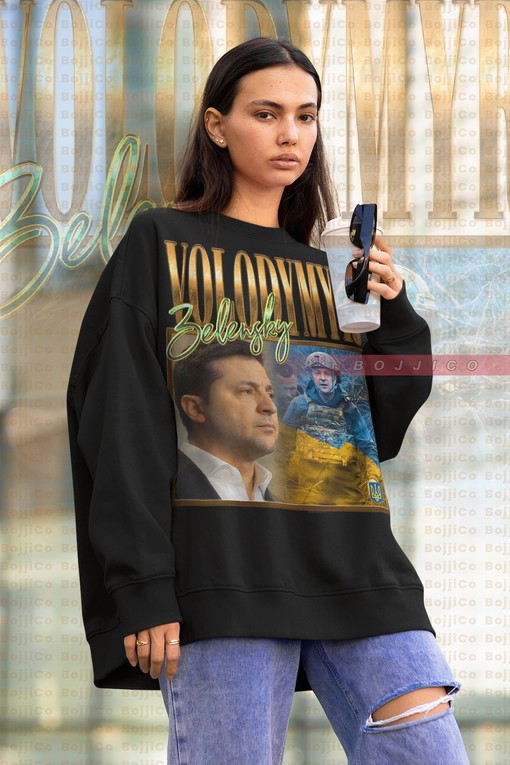 Volodymyr Zelensky Homage Sweatshirt, Ukraine President Fan Sweater
