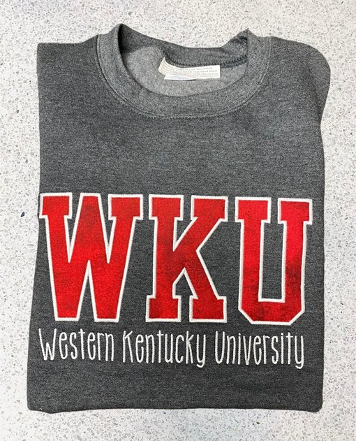 WKU University Applique Sweatshirt | College Sweatshirt - Image 2