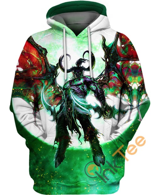 Warcraft Illidan Stormrage Legendary 3D Hoodie with Iconic Design for Gamers