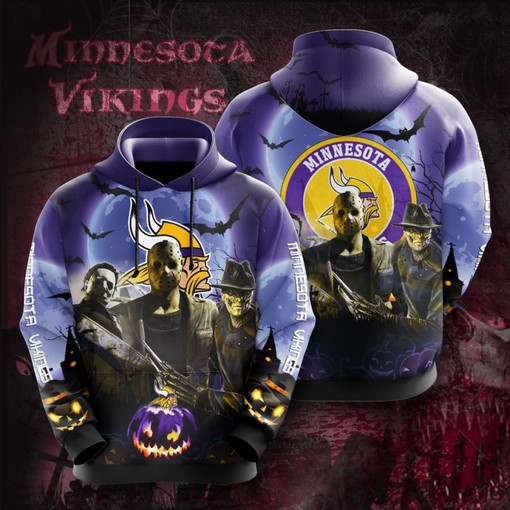 Warm and Stylish Minnesota Vikings Men's 3D All Over Print Hoodie