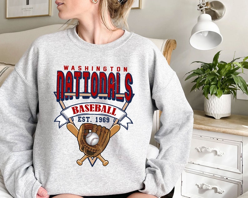 Washington Baseball Crewneck Sweatshirt, Perfect Gift For MLB Fans - Image 2