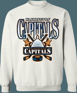 Washington Capitals CAPITOL Retro NHL Sweatshirt Hoodie TShirt - Ideal For NHL Lovers