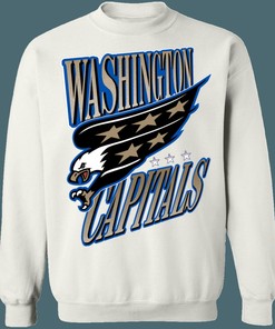 Washington Capitals EAGLE Retro NHL Sweatshirt Hoodie TShirt - Ideal For NHL Lovers