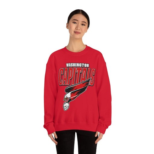 Washington Capitals HALLOWEEN Retro NHL Sweatshirt Hoodie TShirt - Ideal For NHL Lovers - Image 2