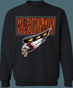 Washington Capitals RedSkins Vintage NHL NFL American Football Lover Sweatshirt Hoodie - For True Fans of NHL and NFL